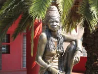 Brenda Fassie Bronze Statue Outside Bassline Music Venue in Johannesburg, South Africa