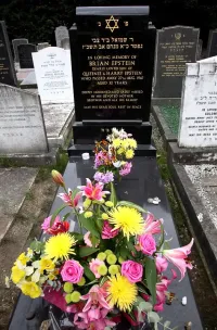 Brian Epstein Tombstone at Long Lane Jewish Cemetery in Liverpool UK