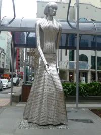 Katherine Mansfield Sculpture by the Wellington Sculpture Trust in New Zealand