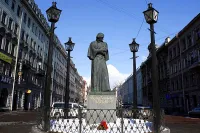 Nikolai Gogol Statue in St. Petersburg