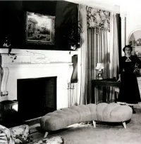 Joan Crawford in her Living Room Designed by William Haines and Jimmie Shields