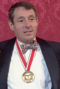 Paul Monette Wearing his National Book Award Medal