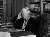 Selma Lagerlöf as an Elder at her Desk in her Home Office