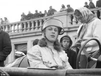 Roberta Cowell in her Racing Car at a Sussex England Competition