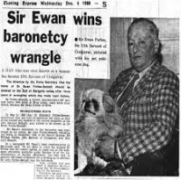 Sir Ewan Forbes Baronetcy Victory News Story