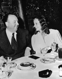 Alfred Hitchcock and Tallulah Bankhead in 1943