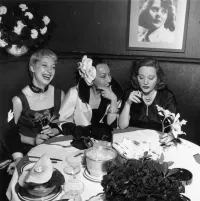 Carol Channing, Gloria Swanson and Tallulah Bankhead at the Stork Hotel in 1951