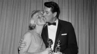 Doris Day and Rock Hudson Backstage With Their 1963 World Film Favorite Golden Globe Awards