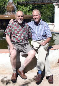 Rev. Malcolm Boyd and Mark Thompson Relaxing in 2010