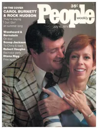 Rock Hudson and Carol Burnett 1974 People Magazine Cover
