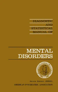 Diagnostic and Statistical Manual of Mental Disorders Book Jacket