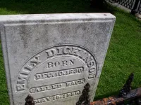 Emily Dickinson's Tombstone at Amherst’s West Cemetery