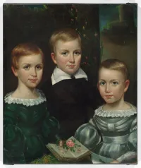 Emily, William (Austin) and Lavinia Dickinson as Children