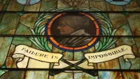 Susan B. Anthony Stained Glass Window at African Methodist Episcopal Zion Church in Rochester, New York