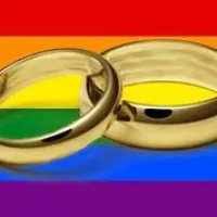 Wedding Rings and the Pride Flag