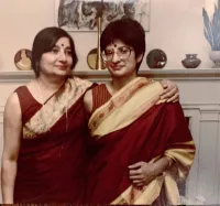 Champa (Bali) Vaid and her Daughter Urvashi Vaid in Traditional Indian at a Family Wedding