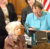 Del Martin and Phyllis Lyon at Their 2008 Wedding