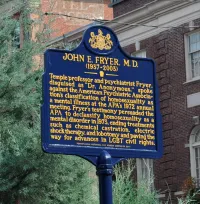 John E. Fryer, M.D. Historical Marker on Thirteenth Street at Locust Street in Philadelphia, Pennsylvania
