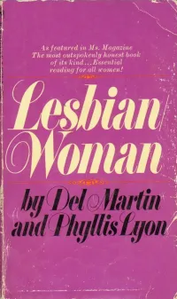 Lesbian Women by Del Martin and Phyllis Lyon Book Jacket