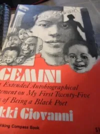 Nikki Giovanni Gemini- An Extended Autobiographical Statement on My First Twenty-Five Years of Being a Black Poet Book Jacket