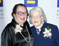 Phyllis Lyon and Del Martin at an HRC Event in 2004