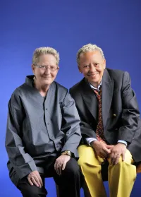 Romantic Couple Virginia Fowler and Nikki Giovanni Pose for the Camera as Elders