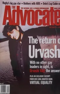 The Advocate Magazine The Return of Urvashi Cover
