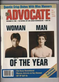 The Advocate Magazine Woman (Urvashi Vaid) and Man (Robert Mapplethorpe) of the Year Cover 1990