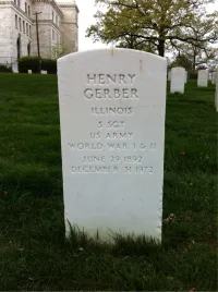 Henry Gerber Tombstone at Arlington National Cemetery