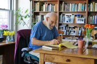 Dr. Oliver Sacks Working Away in His Home Office