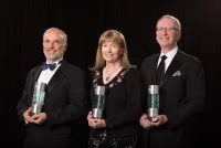 John Crawford, Lynn Conway, Irwin Jacobs at the Computer History Museum Fellows Ceremony in 2014