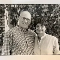 Larry Kramer and Urvashi Vaid Pose for the Camera