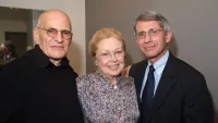 Larry Kramer, Dr. Mathilde Krim and Dr. Anthony Fauci at an AIDS Panel Discussion in 2006