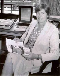Lynn Conway Sitting at Her Desk at Xerox Corporation With Her Computer in View