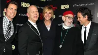 Matt Bomer, Ryan Murphy, Julia Roberts, Larry Kramer and Mark Ruffalo at 2014 The Normal Heart Premiere at the Ziegfield