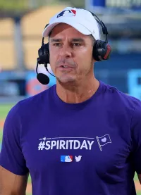 Billy Bean at Dodger Stadium on Spirit Day in 2016