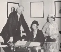 Democratic Party Chairperson Jim Farley, Mary Dewson and Eleanor Roosevelt