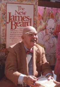 James Beard Signing Books at a Manhattan, NYC Book Fair in 1981
