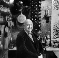 James Beard in His Greenwich Village Kitchen in 1964