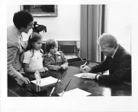 Midge Costanza, President Jimmy Carter With Children in the Oval Office of the White House