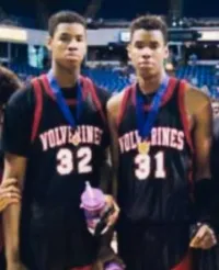 Jason and Jarron on the Basketball Court Playing For Their Harvard-Westlake Wolverines High School Team